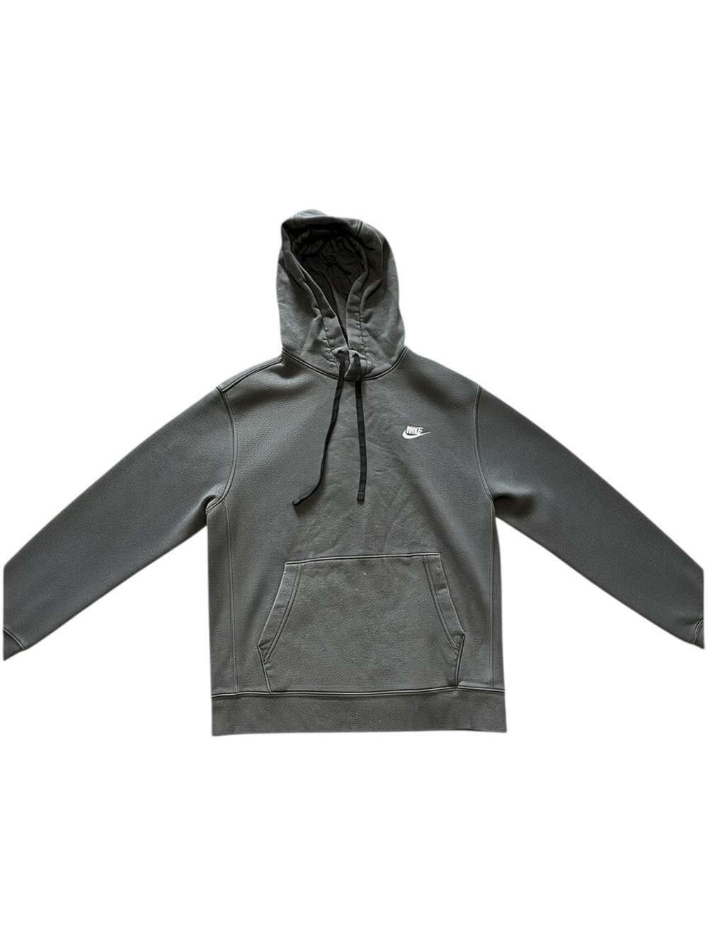 Nike Men's Gray Pullover Hoodie - Classic Swoosh